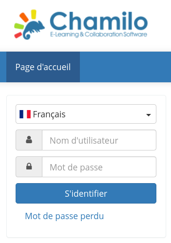 chamilo-login-page